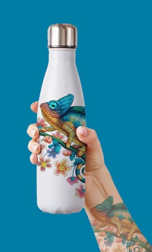 Beispiel einer digitalen Beschichtung auf einer Iso-Flasche