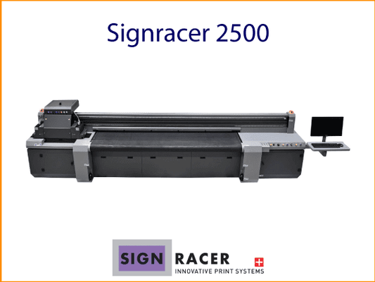 Großformatiger Hybrid-LED-UV-Drucker SIGNRACER 2500  Vorderansicht