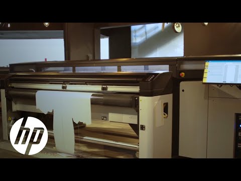 HP Erfolgsgeschichte mit Flachbettdrucker und Rollendrucker Latex R2000
