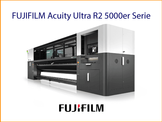 FUJIFILM Acuity Ultra R2 5000er Serie Vorder- und Seitenansicht