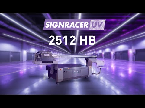 Großformatiger LED-UV Flachbettdrucker Signracer 2512 HB von SIGNRACER